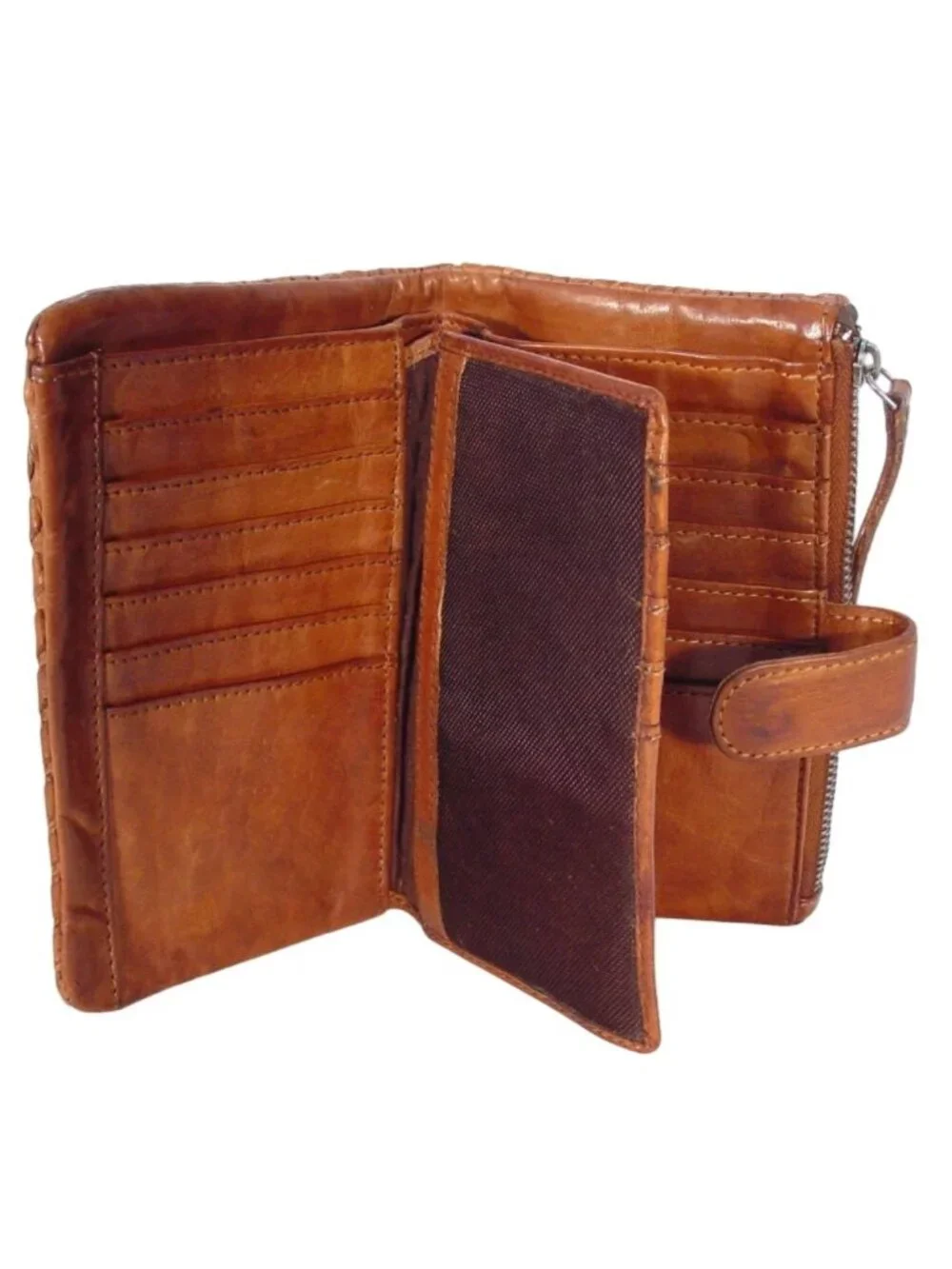 VILENCA HOLLAND Woven Leather Clutch Organizer Wallet - Picture 6 of 7